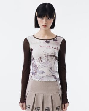 Layal Long Sleeves Mesh Top