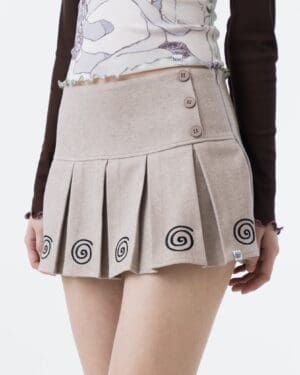 Greige Built-in Shorts Skirt